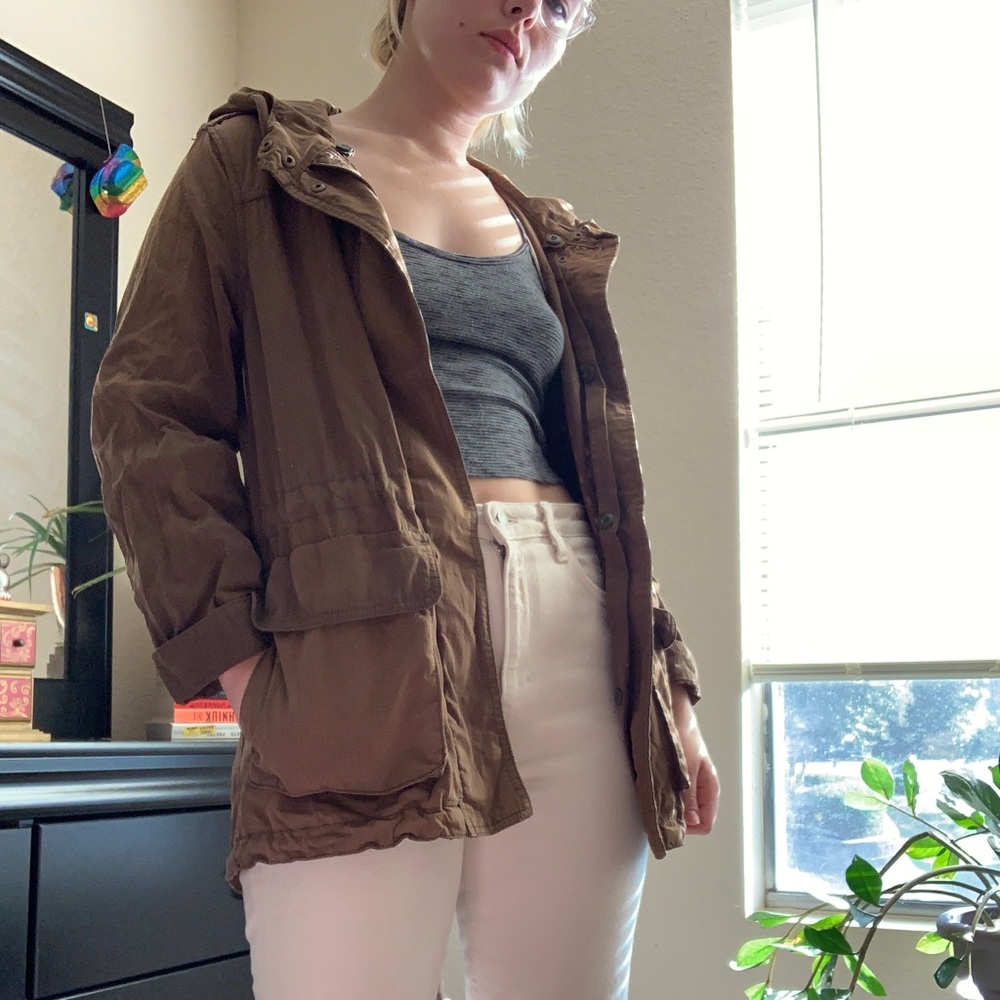 Green utility jacket